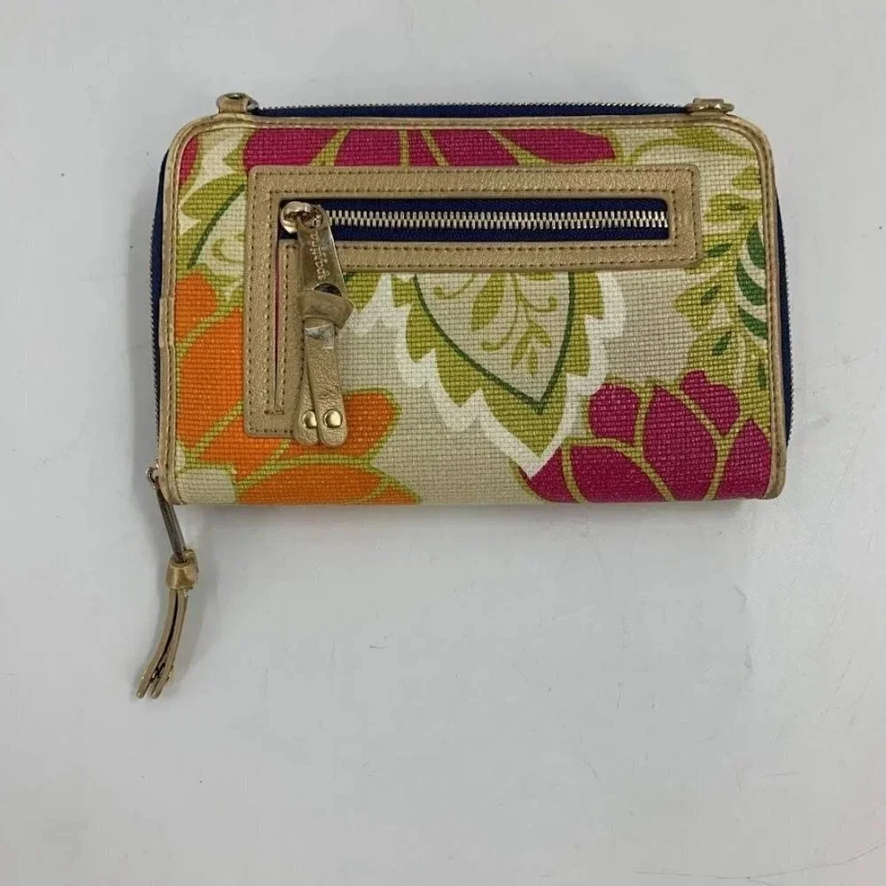 Spartina 449 Women's Floral Pink Carson Cottage Yacht Club Wallet‎